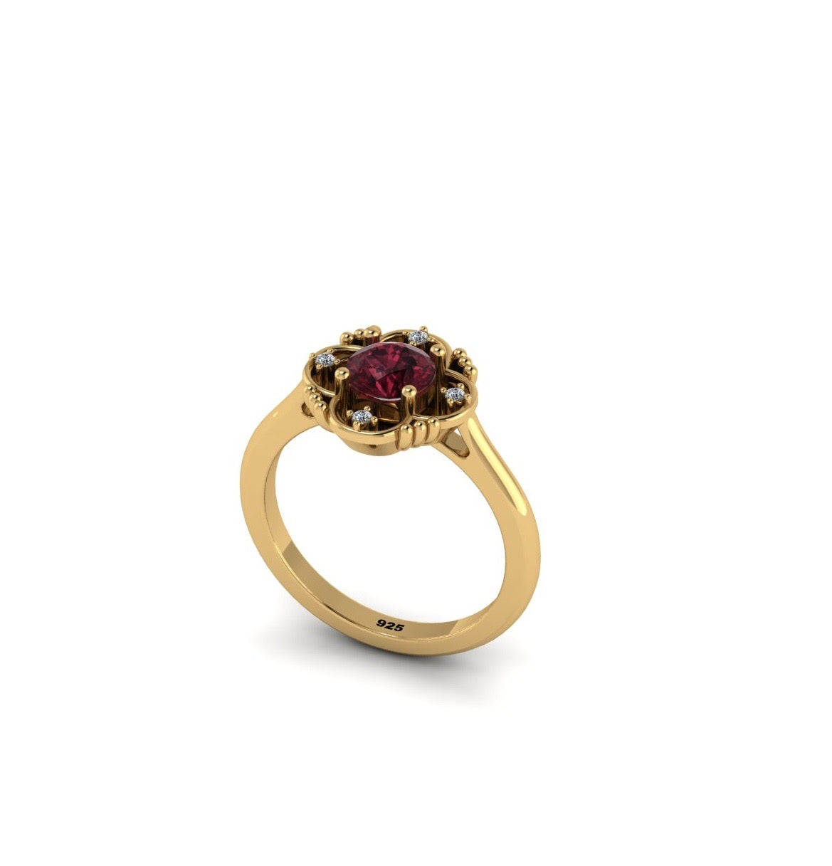 Legendary Garnet Crown Ring