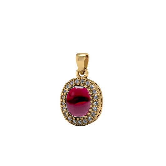 Legendary Garnet Halo Pendant