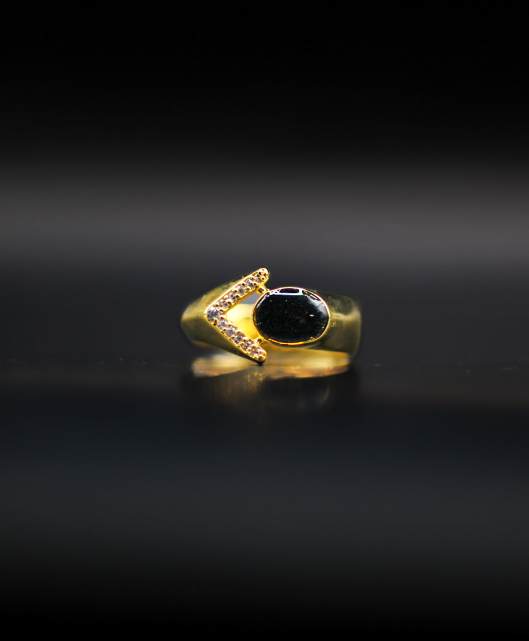The 68 Special Collection-Men's Vermeil Replica Ring Featuring Fabric From Elvis Owned Clothing With Letter of Authenticity