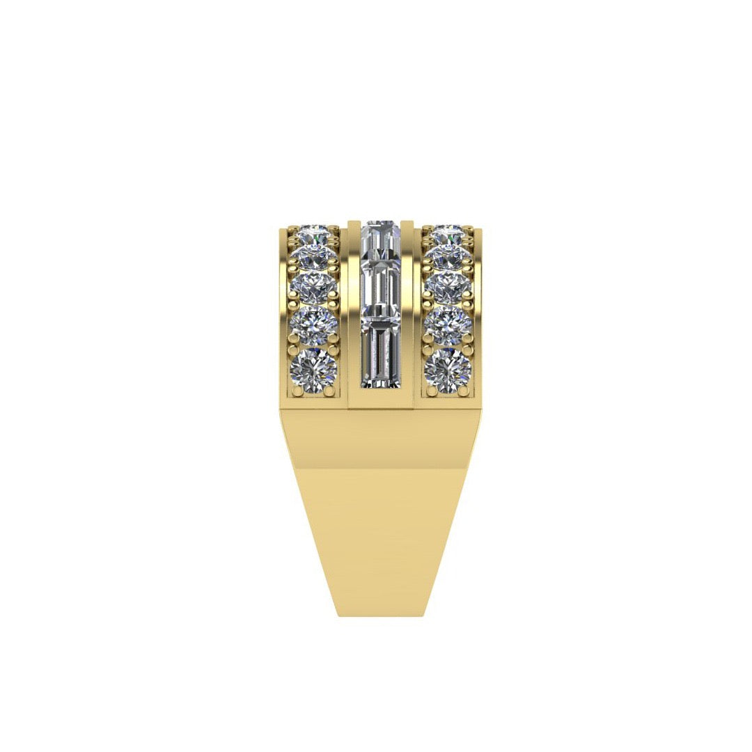 The King's moissanite setting vermeil band