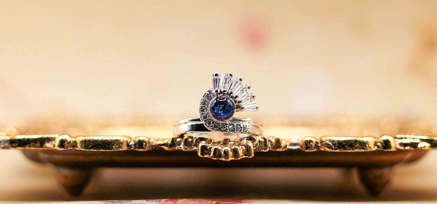 The Satnin’ Ring featuring fabric from Elvis owned clothing with letter of authenticity