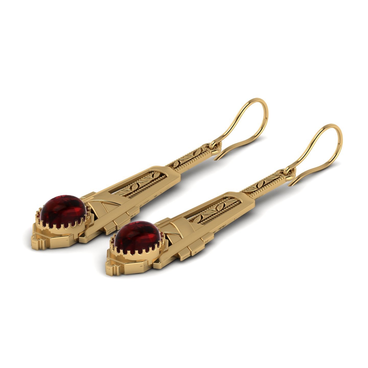 Legendary Garnet Midnight Flame Earrings