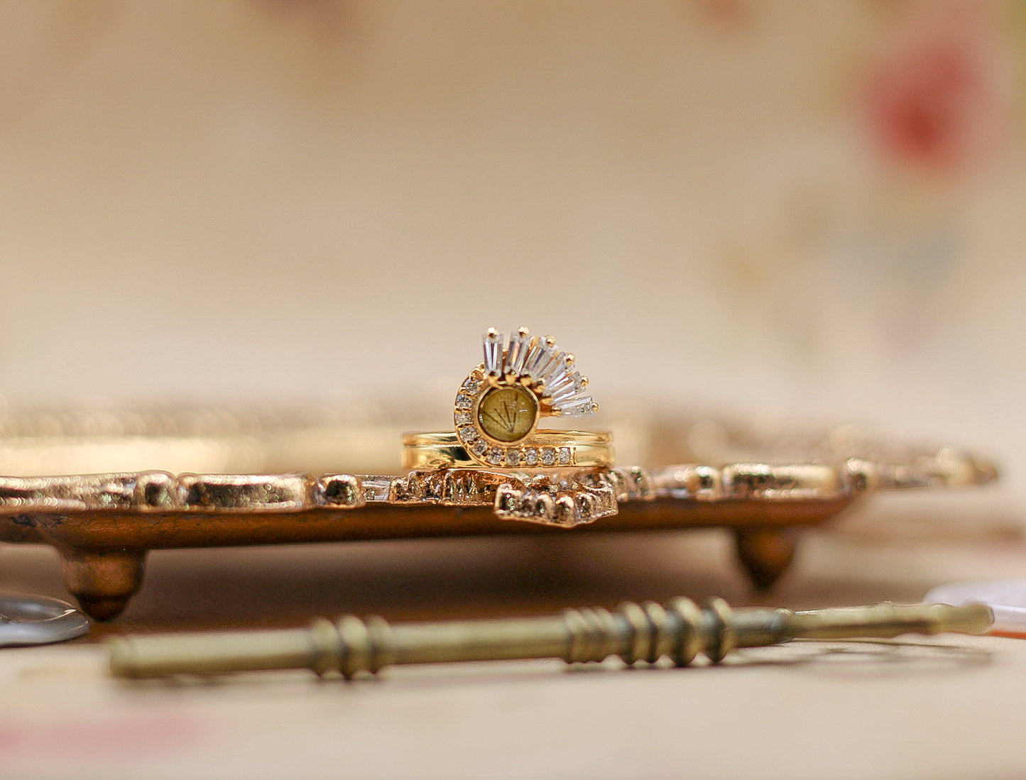 The Satnin’ Ring featuring fabric from Elvis owned clothing with letter of authenticity