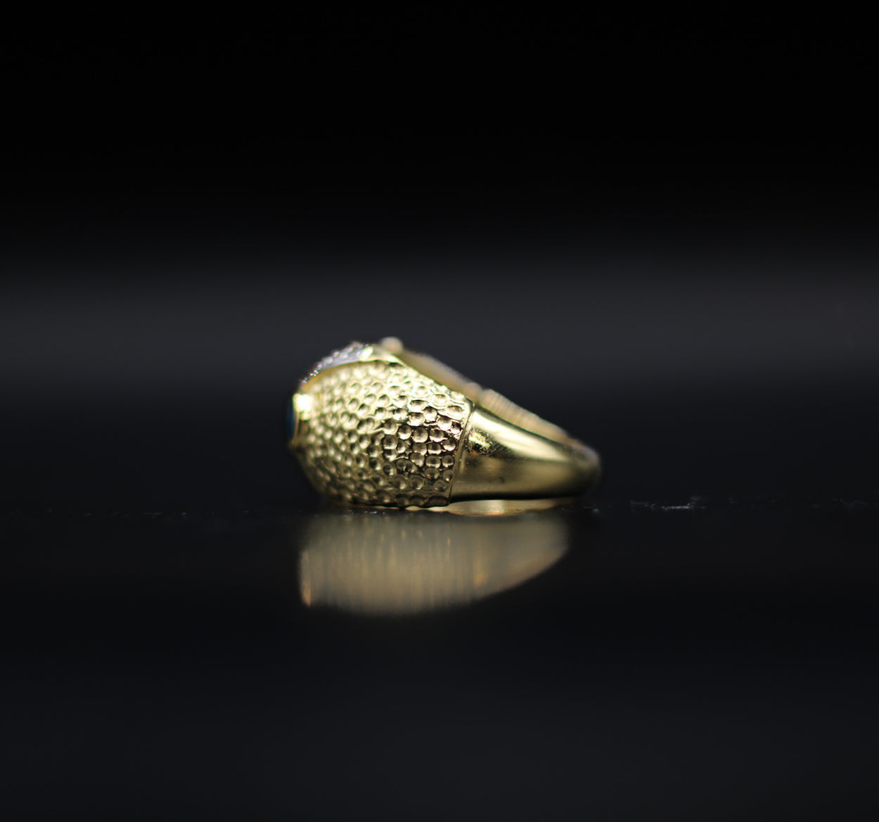 Unisex Custom Owl Ring featuring fabric from Elvis owned clothing with letter of authenticity