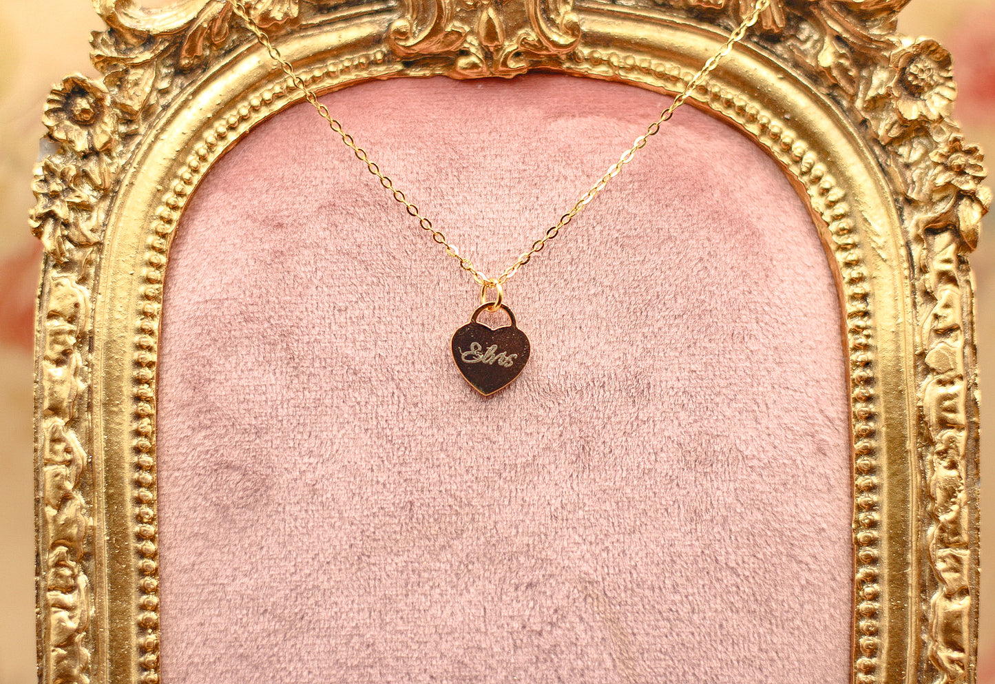 Just pretend minimalist pendant necklace- yellow gold plated