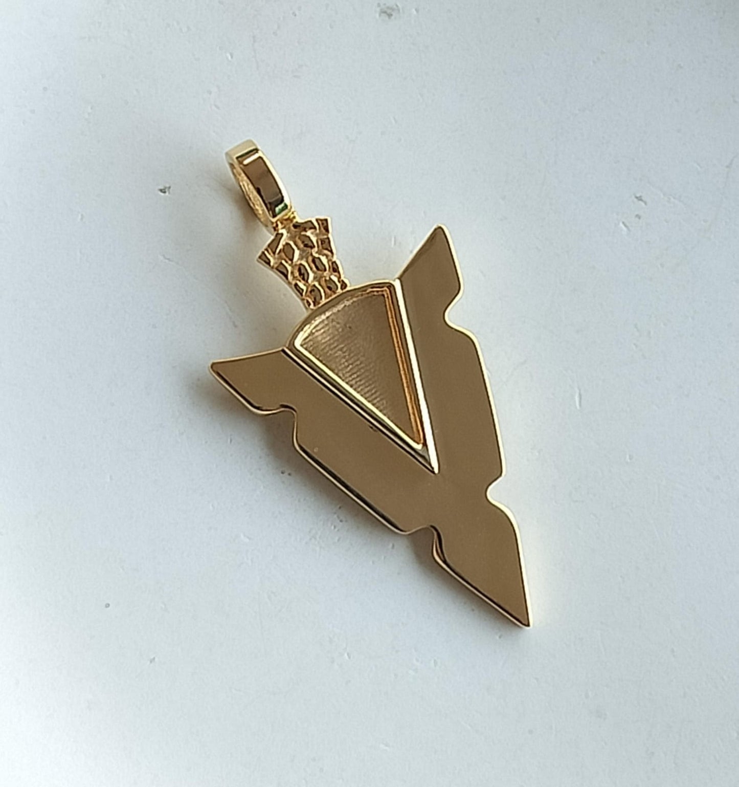 Custom Arrowhead Pendant Necklace Featuring Fabric From Elvis Owned Clothing With Letter Of Authenticity