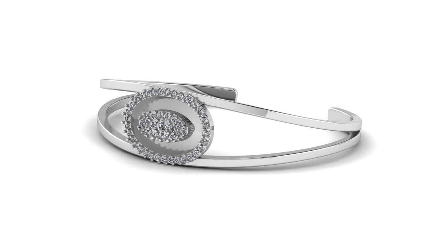 The last love bangle with moissanite featuring fabric from Elvis owned clothing with letter of authenticity