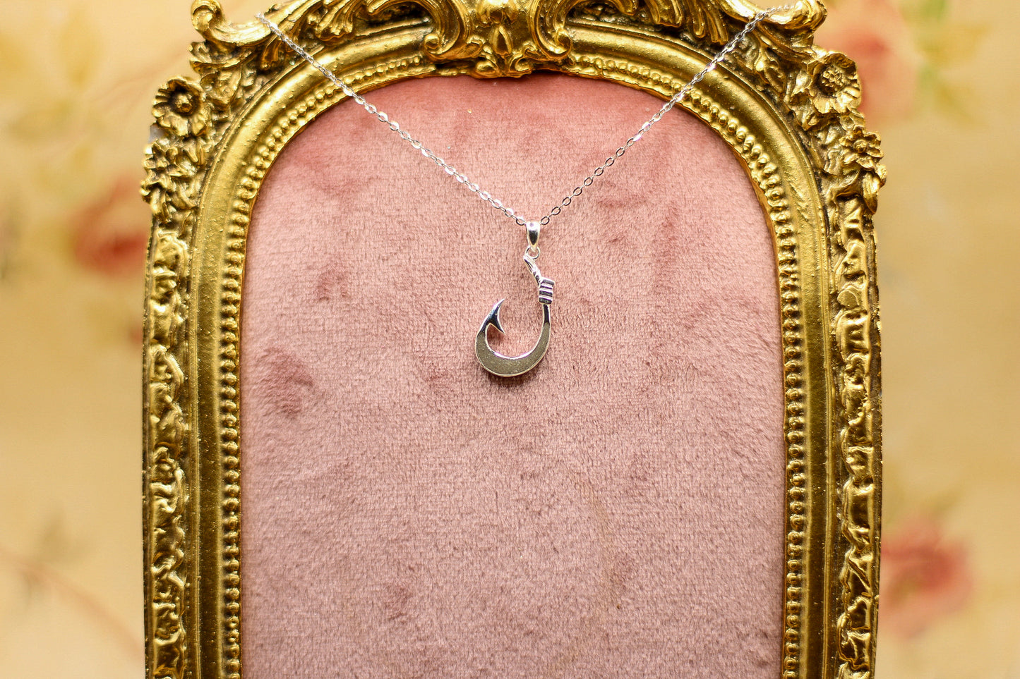 JJ’s fishin’ hook memorial pendant