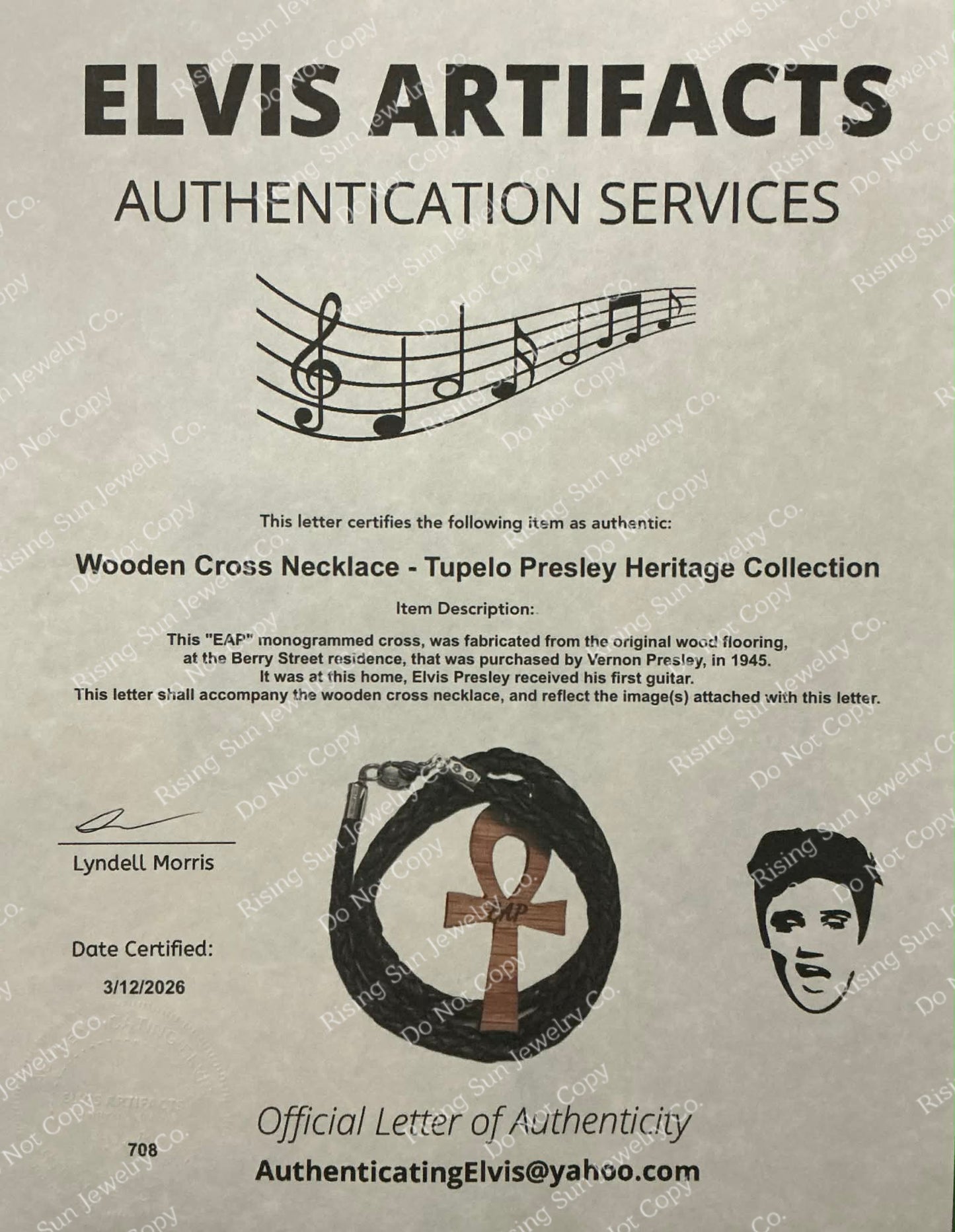 EAP Wooden Ankh Cross Pendant With 19" Braided Black Vegan Leather Necklace