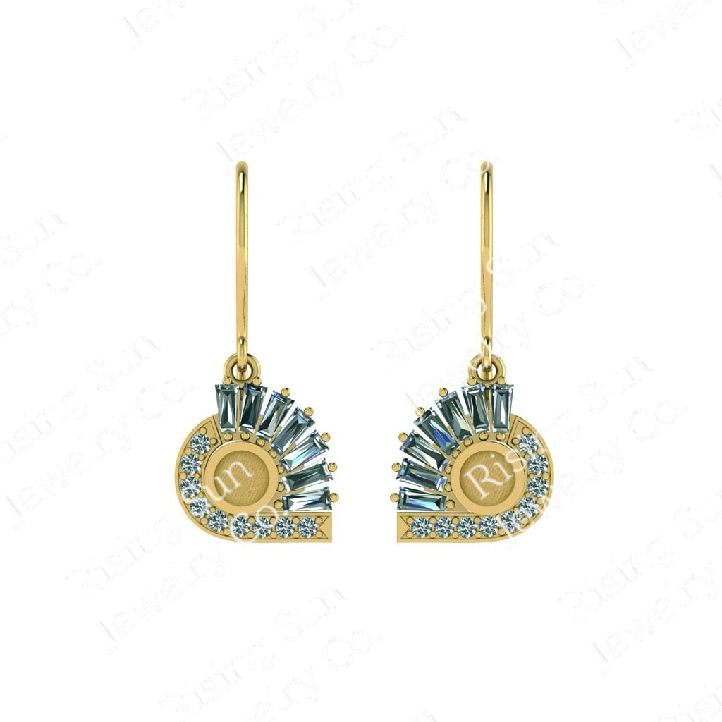 The Satnin' drop earrings featuring fabric from Elvis owned clothing with letter of authenticity