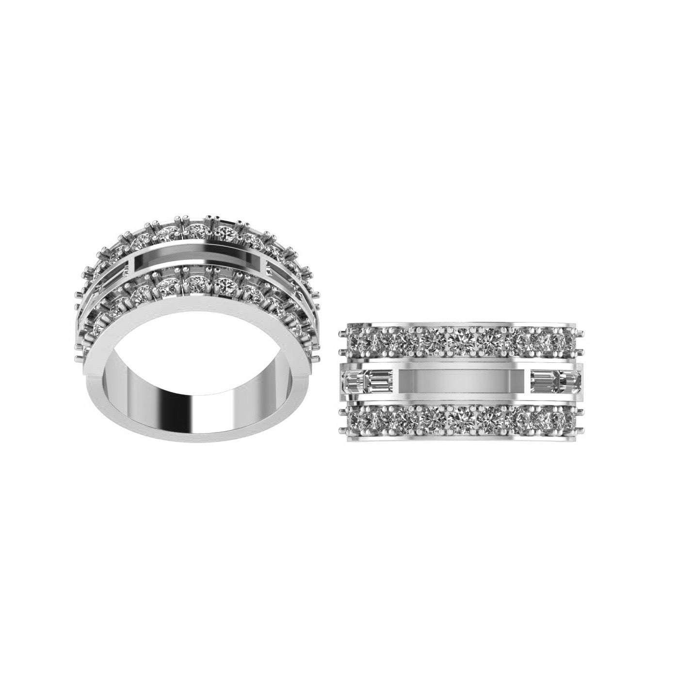 The King's ring featuring fabric from Elvis owned clothing with letter of authenticity