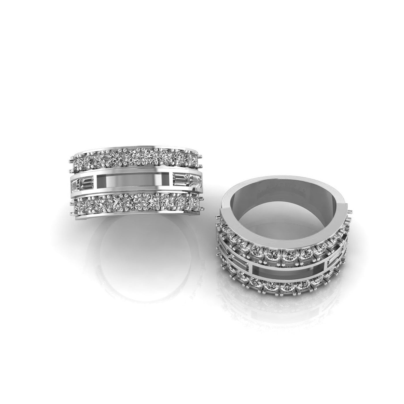 The King's ring featuring fabric from Elvis owned clothing with letter of authenticity
