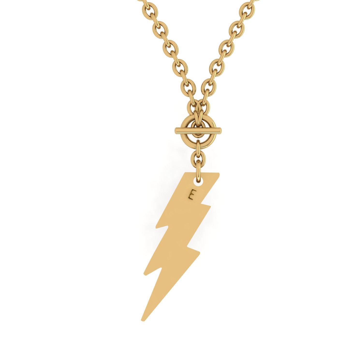 Flash "E" Toggle Necklace