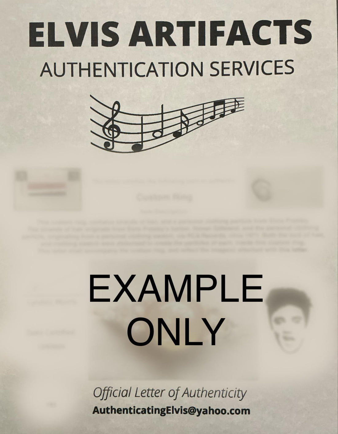 Authentication & Letter of Authenticity