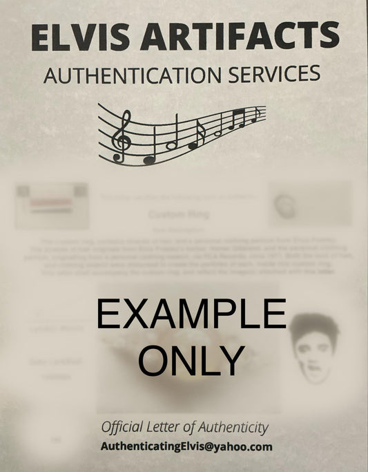 Authentication & Letter of Authenticity