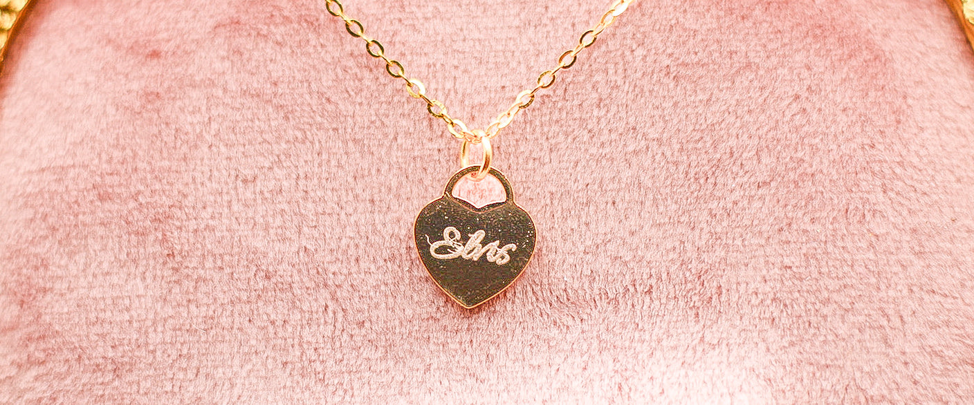 Just pretend minimalist pendant necklace- yellow gold plated