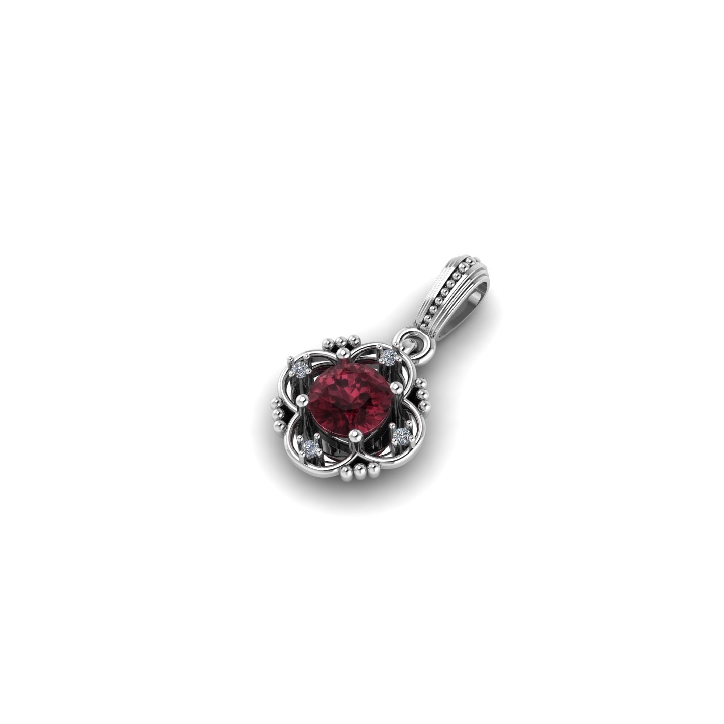 Legendary Garnet Crown Pendant