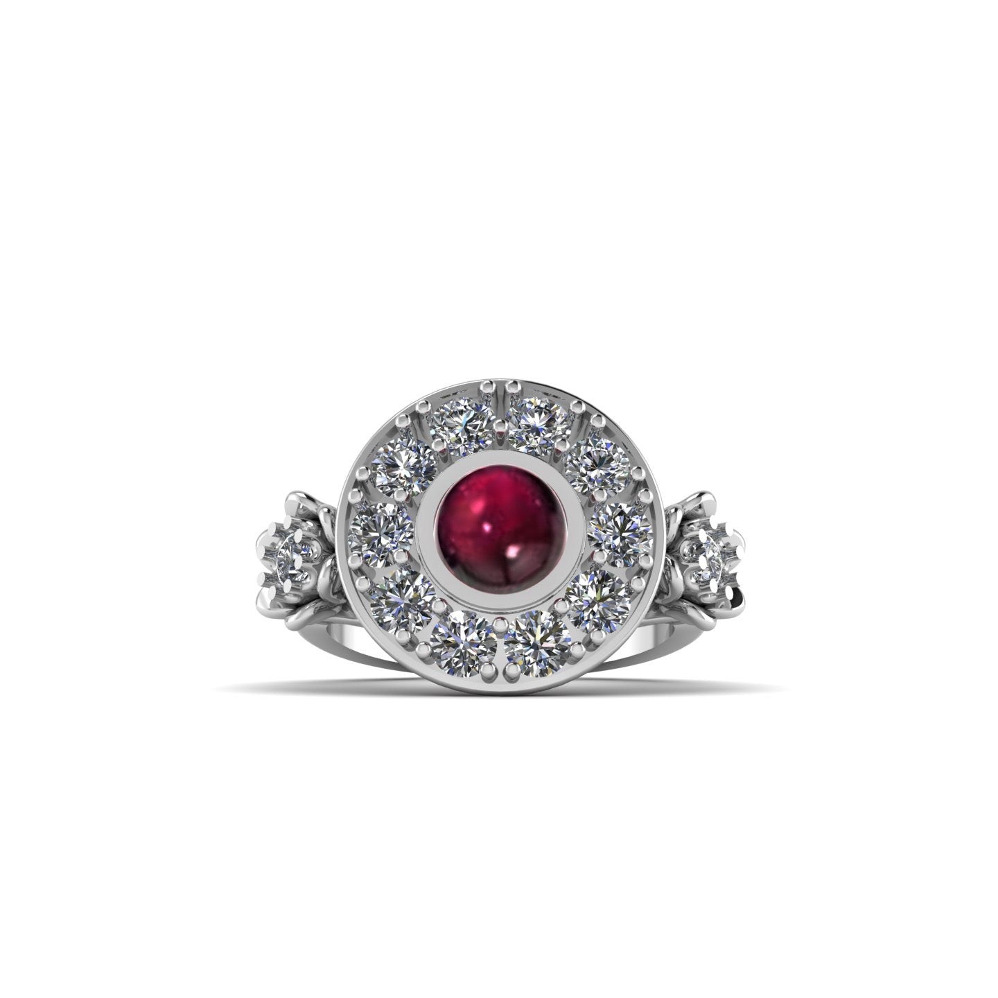 Legendary Garnet & Moissanite Statement Ring