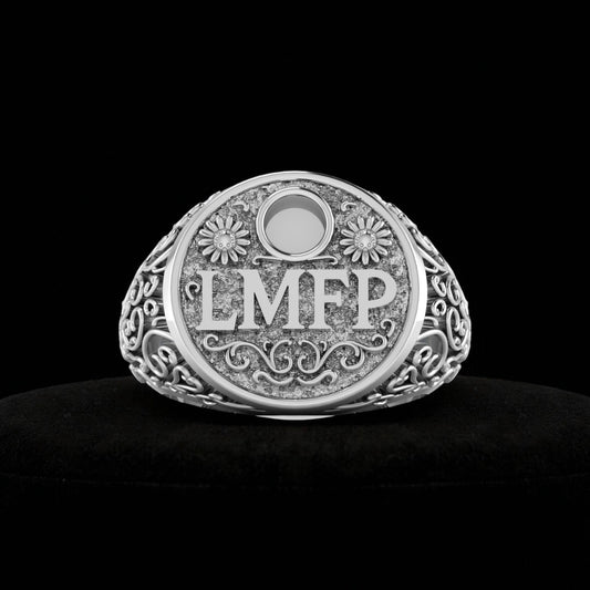 Filigree initial ring