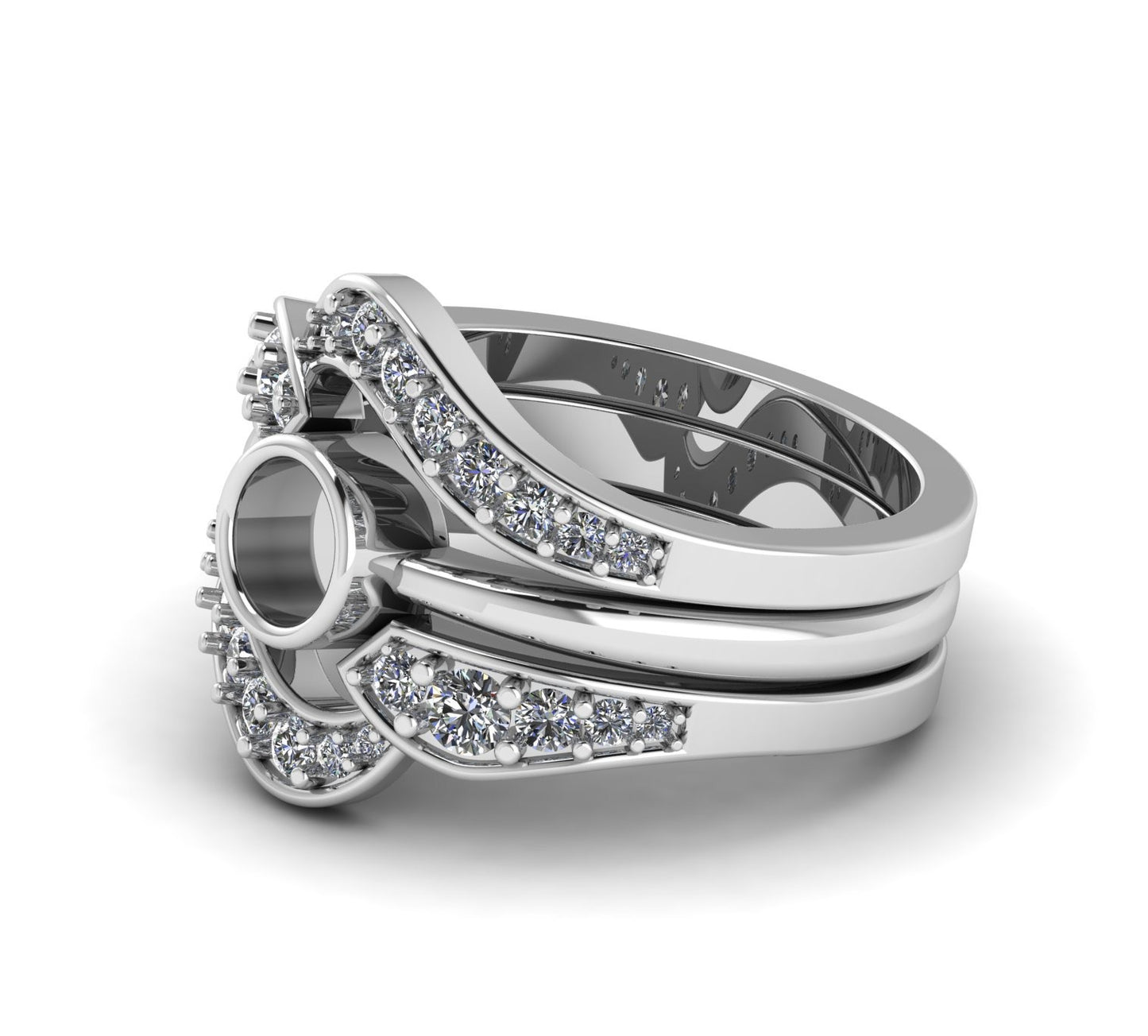 Love me true 3 piece ring set