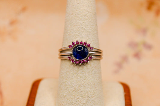 Women's Ring & Birthstone Accent Bands Featuring Fabric From Elvis Owned Clothing With Letter of Authenticity