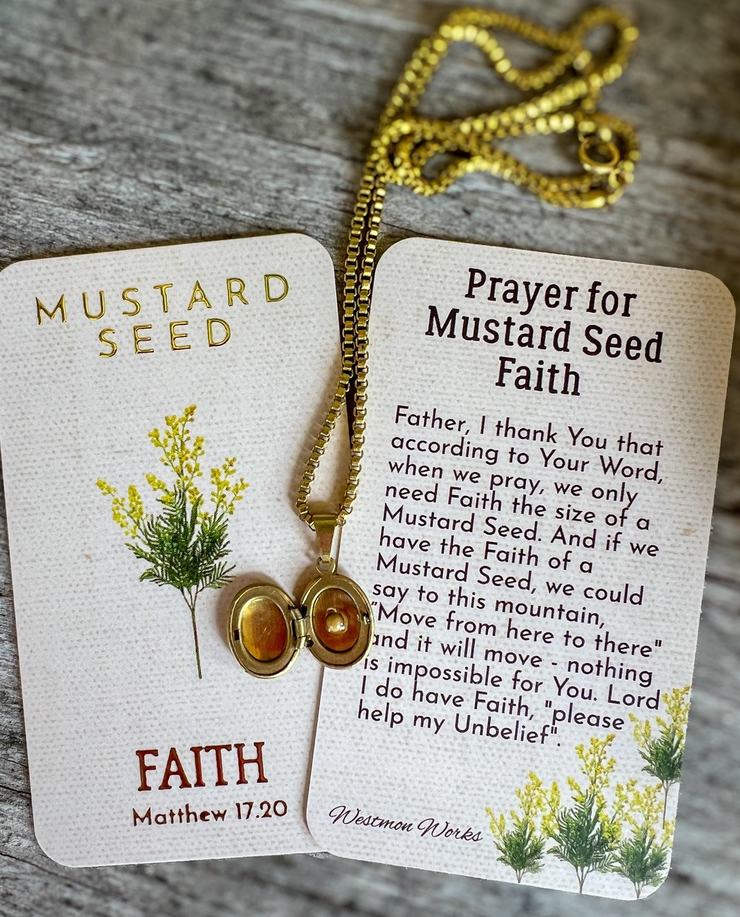 Faith As Small As A Mustard Seed Locket-Necklace