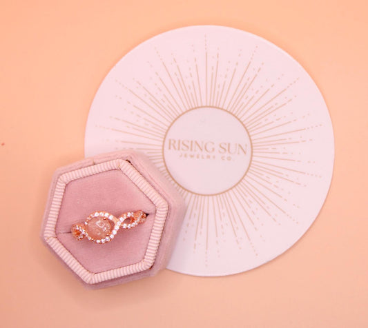 Women's Twisted Shank Ring Featuring Fabric From Elvis Owned Clothing With Letter of Authenticity-10k Gold