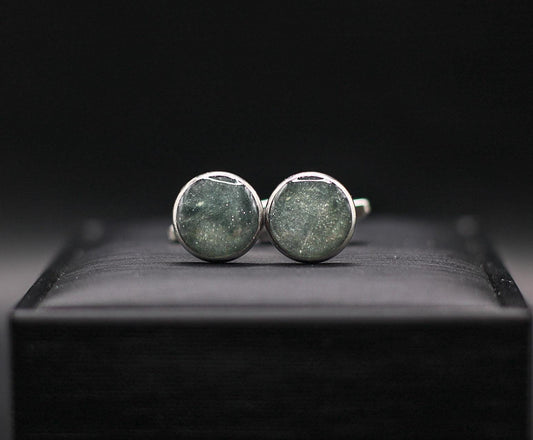 Memorial Cufflinks for Ashes, Hair, Fabric, Breastmilk