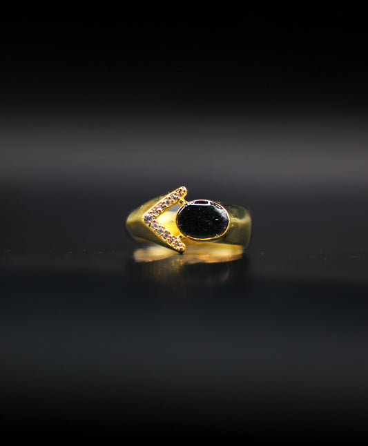 The 68 Special Collection-Men's Vermeil Replica Ring Featuring Fabric From Elvis Owned Clothing With Letter of Authenticity