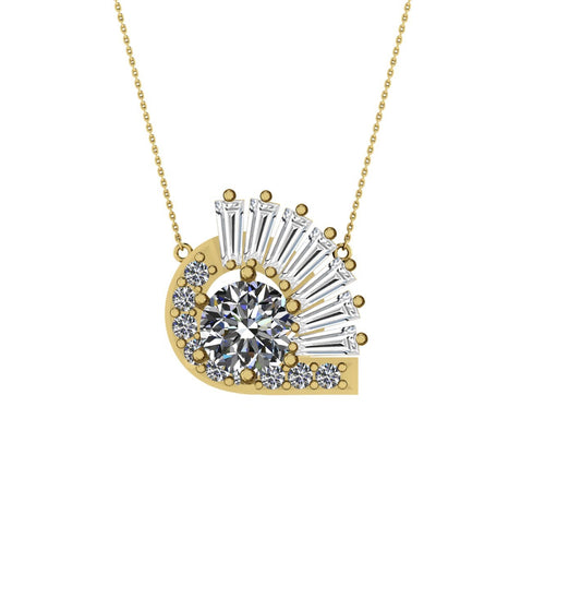 The Satnin' moissanite setting vermeil pendant