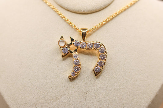 READY TO SHIP Chai Pendant featuring fabric from Elvis owned clothing with letter of authenticity