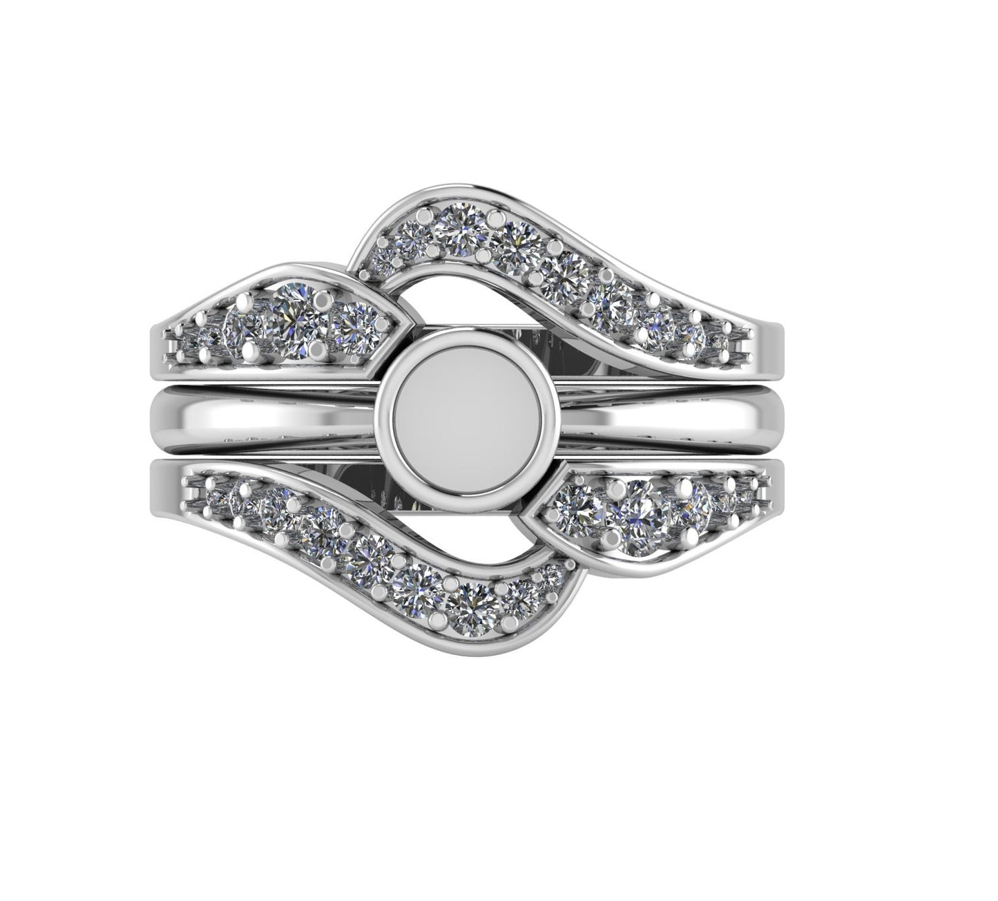 Love me true 3 piece ring set