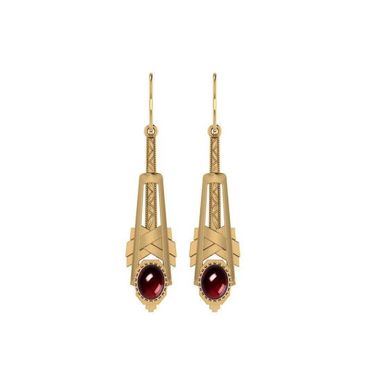 Legendary Garnet Midnight Flame Earrings