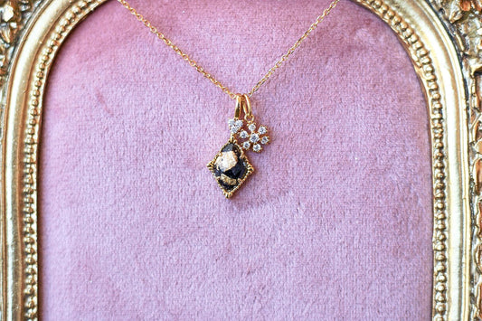 Vintage Style Memorial Necklace for Ashes, Hair, Fabric, Breastmilk