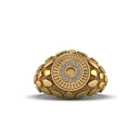 Men's Round Nugget Ring