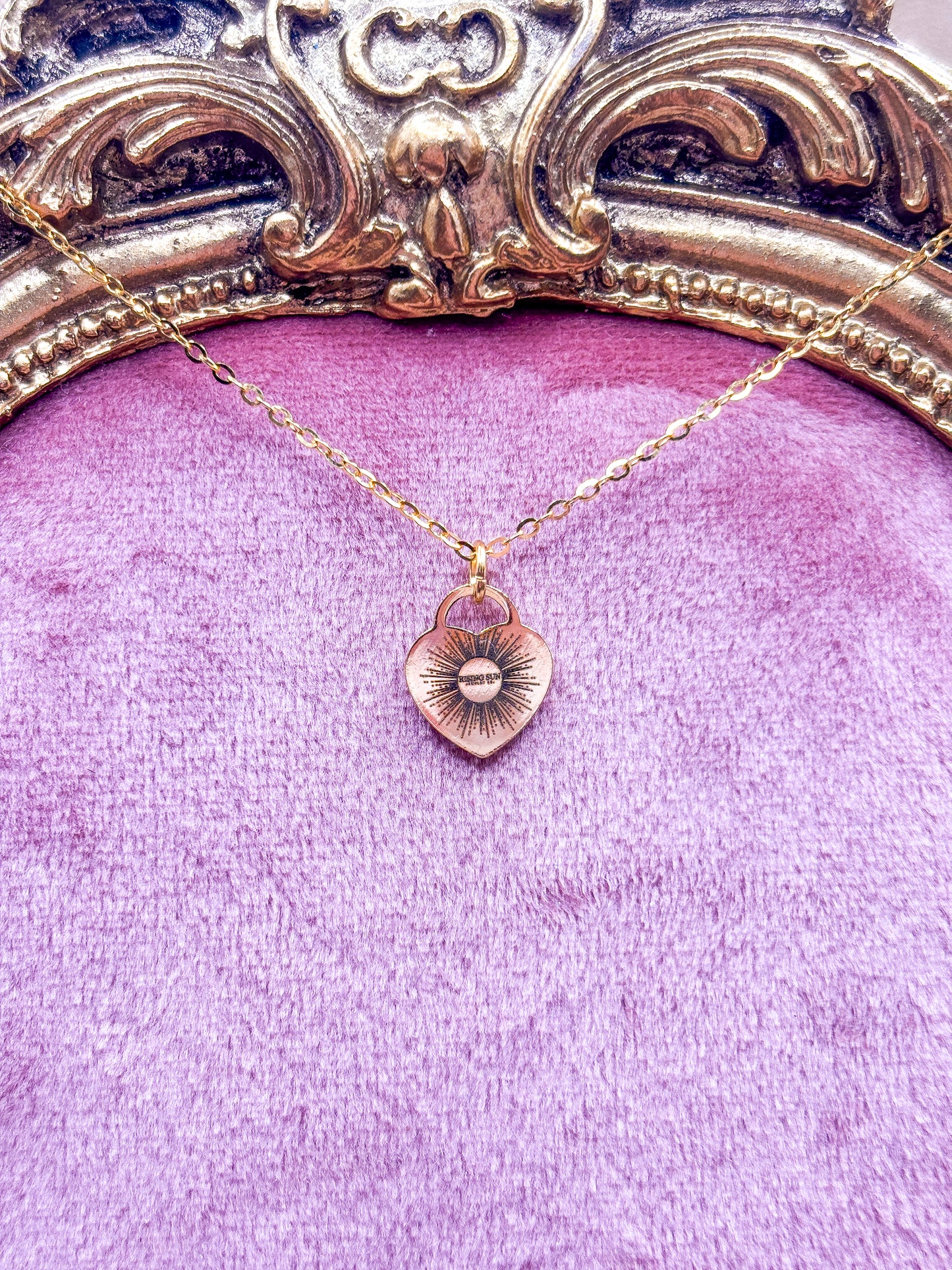 Just pretend minimalist pendant necklace- yellow gold plated