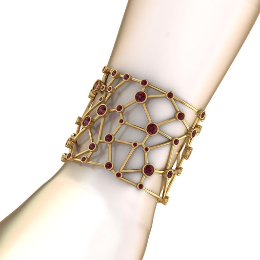 The Legendary Garnet Among The Stars Cuff Bracelet