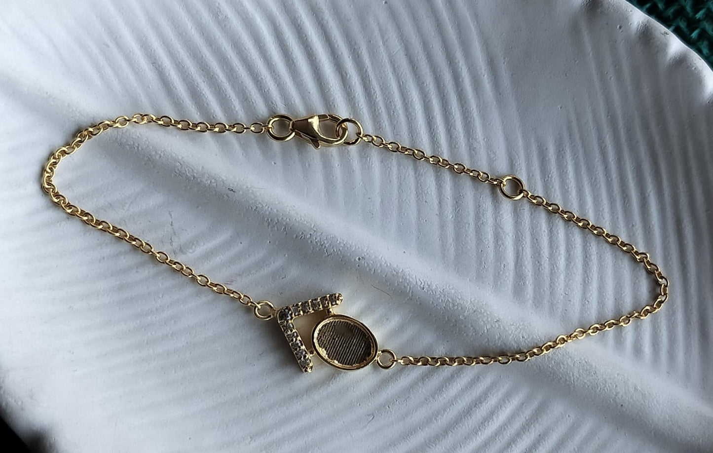 The 68 Special Collection-Custom Vermeil Bracelet Featuring Fabric From Elvis Owned Clothing With Letter of Authenticity