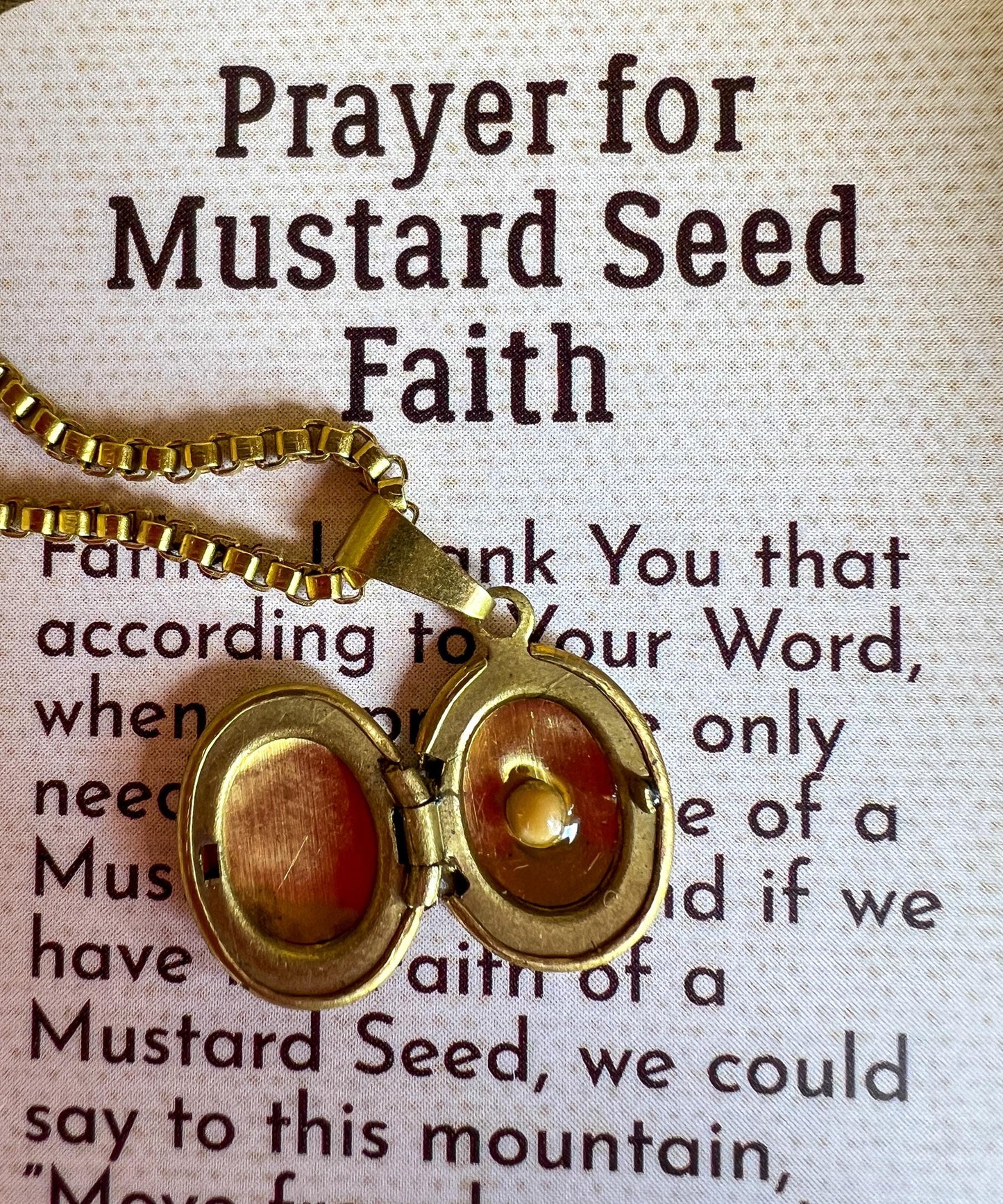 Faith As Small As A Mustard Seed Locket-Necklace