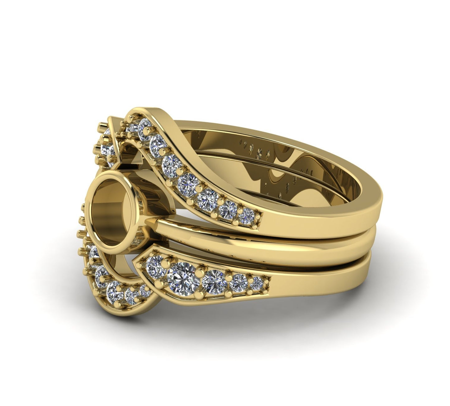 Love me true 3 piece ring set