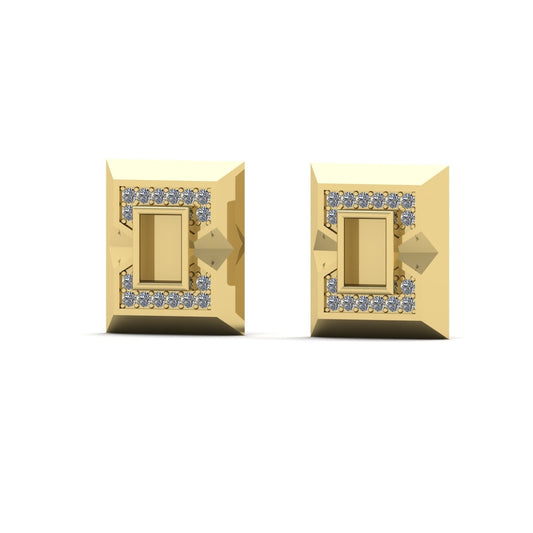 Rectangle cufflinks featuring fabric from Elvis owned clothing with letter of authenticity