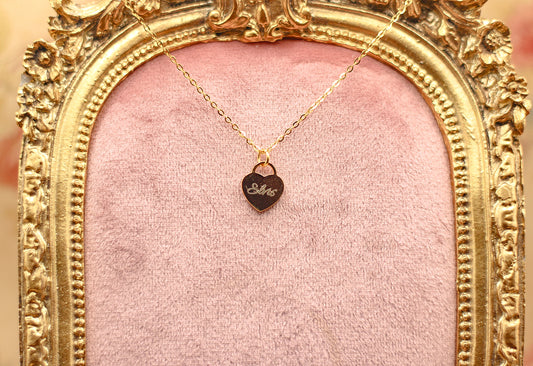 Just pretend minimalist pendant necklace- yellow gold plated