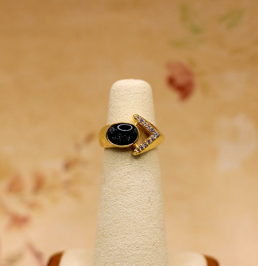 The 68 Special Collection-Women’s Vermeil Ring Featuring Fabric From Elvis Owned Clothing With Letter of Authenticity