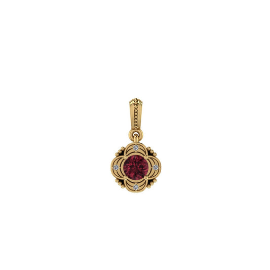 Legendary Garnet Crown Pendant