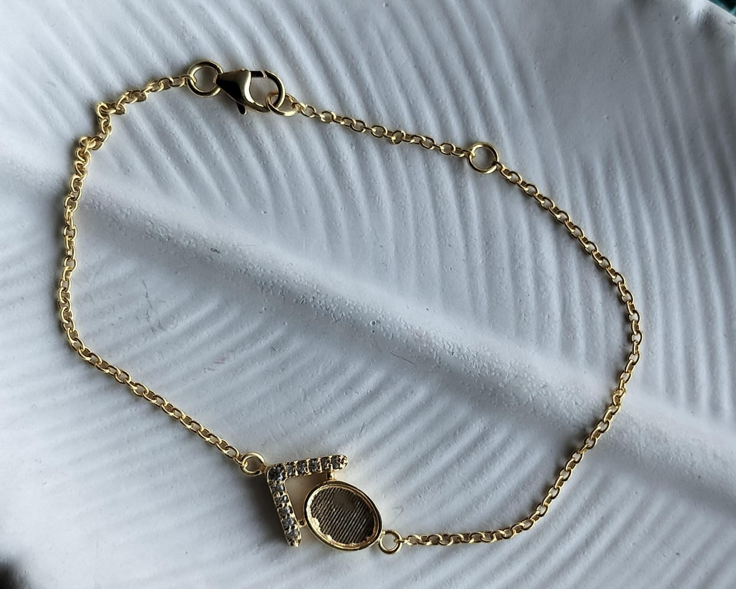 The 68 Special Collection-Custom Vermeil Bracelet Featuring Fabric From Elvis Owned Clothing With Letter of Authenticity