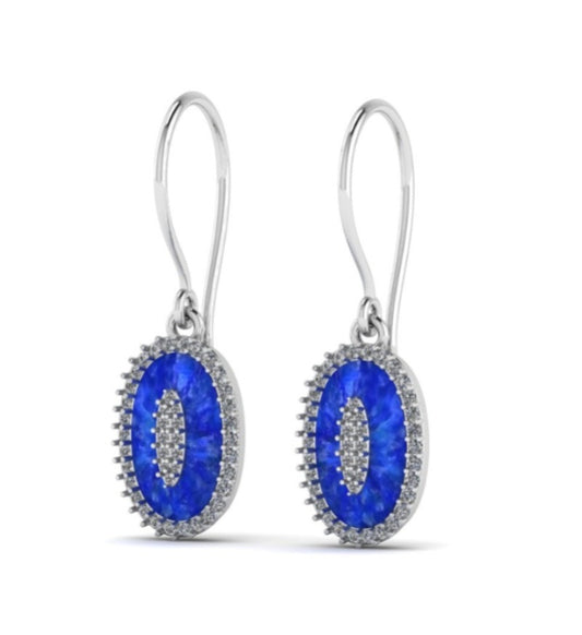 The last love drop earrings featuring lapis lazuli & moissanite