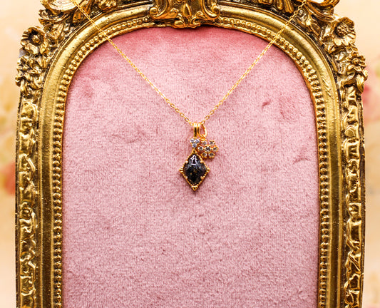 Vintage Style Gold Plated Pendant Necklace Featuring Fabric From Elvis Owned Clothing With Letter of Authenticity