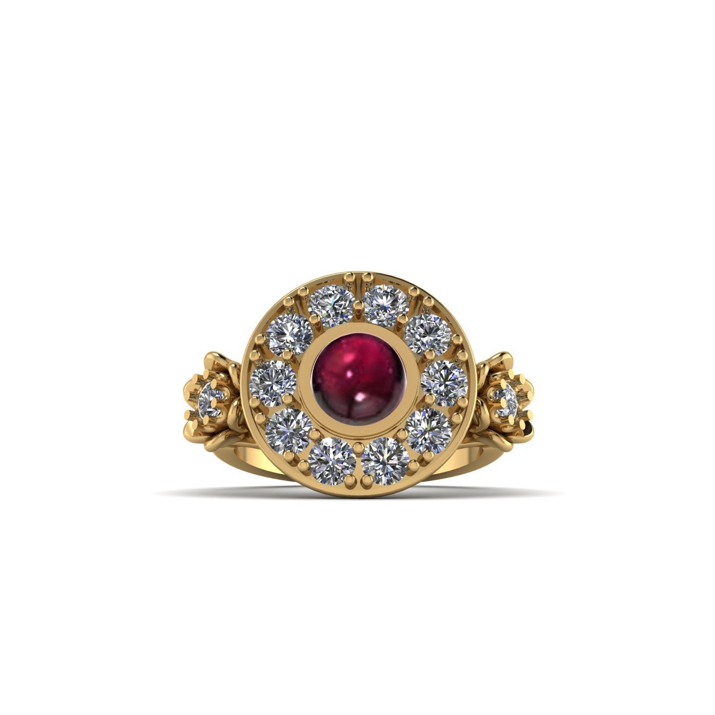 Legendary Garnet & Moissanite Statement Ring