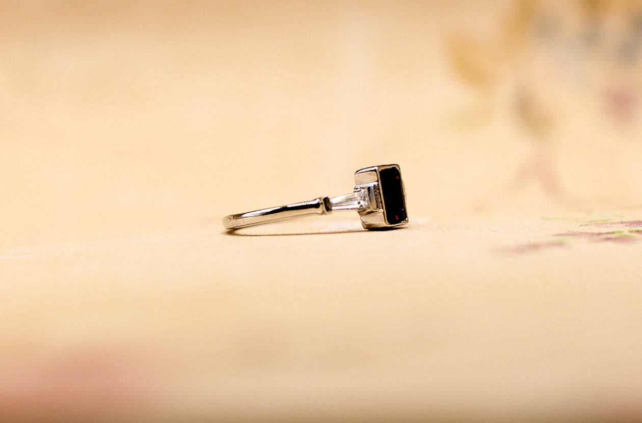The Memphian ring featuring fabric from Elvis owned clothing with letter of authenticity