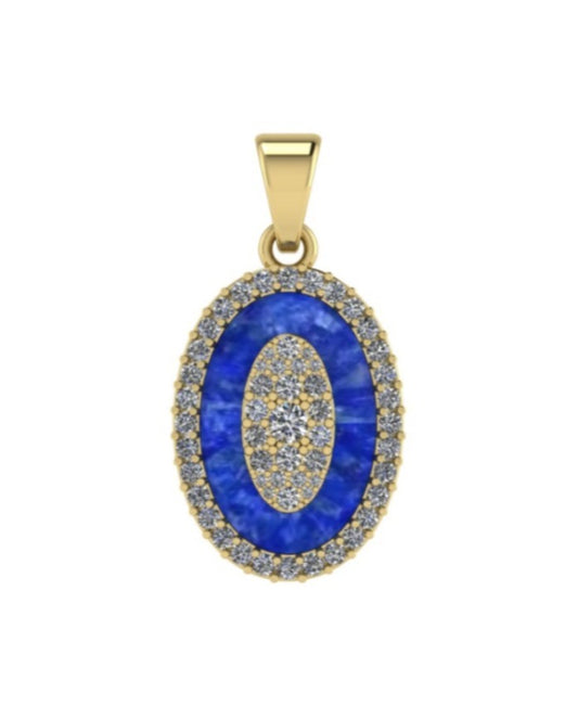 The last love pendant featuring lapis lazuli & moissanite